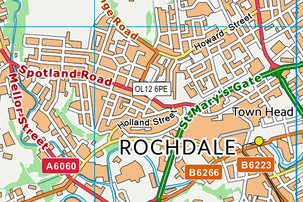 OL12 6PE map - OS VectorMap District (Ordnance Survey) OL12 6PE map - OS VectorMap District (Ordnance Survey)