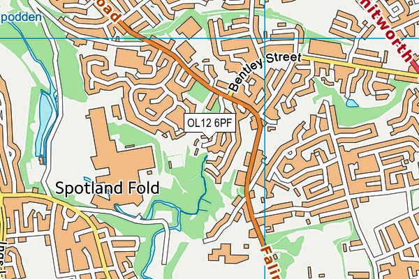OL12 6PF map - OS VectorMap District (Ordnance Survey) OL12 6PF map - OS VectorMap District (Ordnance Survey)
