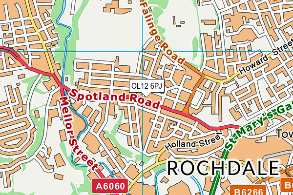 OL12 6PJ map - OS VectorMap District (Ordnance Survey) OL12 6PJ map - OS VectorMap District (Ordnance Survey)