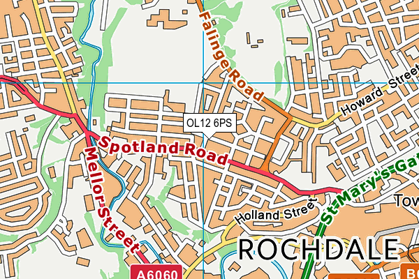 OL12 6PS map - OS VectorMap District (Ordnance Survey) OL12 6PS map - OS VectorMap District (Ordnance Survey)