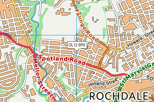 OL12 6PX map - OS VectorMap District (Ordnance Survey) OL12 6PX map - OS VectorMap District (Ordnance Survey)