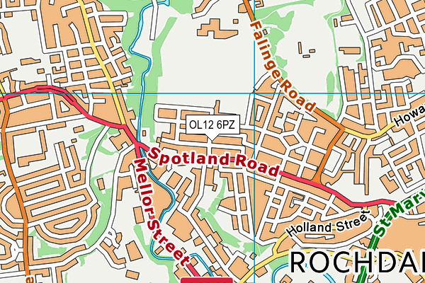 OL12 6PZ map - OS VectorMap District (Ordnance Survey) OL12 6PZ map - OS VectorMap District (Ordnance Survey)
