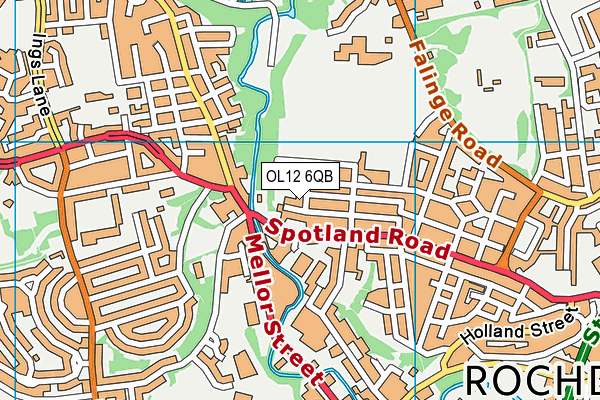 OL12 6QB map - OS VectorMap District (Ordnance Survey) OL12 6QB map - OS VectorMap District (Ordnance Survey)