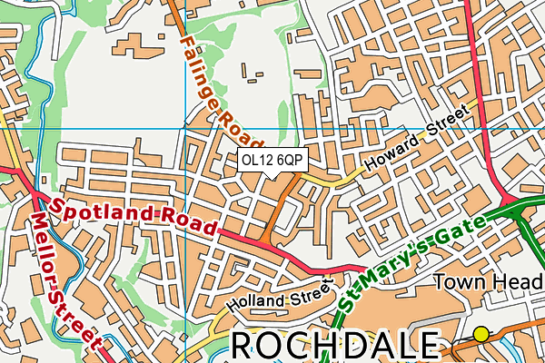 OL12 6QP map - OS VectorMap District (Ordnance Survey) OL12 6QP map - OS VectorMap District (Ordnance Survey)