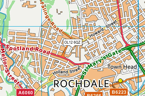OL12 6QZ map - OS VectorMap District (Ordnance Survey) OL12 6QZ map - OS VectorMap District (Ordnance Survey)