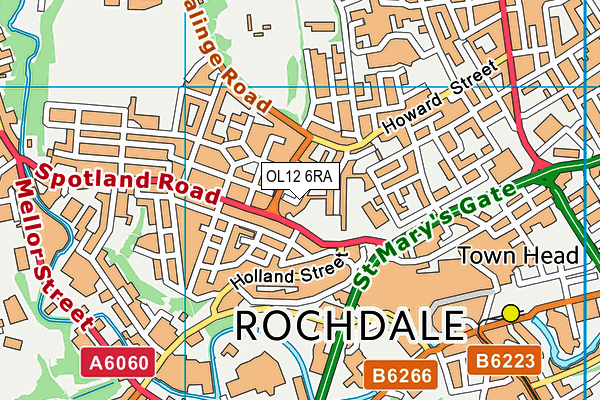 OL12 6RA map - OS VectorMap District (Ordnance Survey) OL12 6RA map - OS VectorMap District (Ordnance Survey)