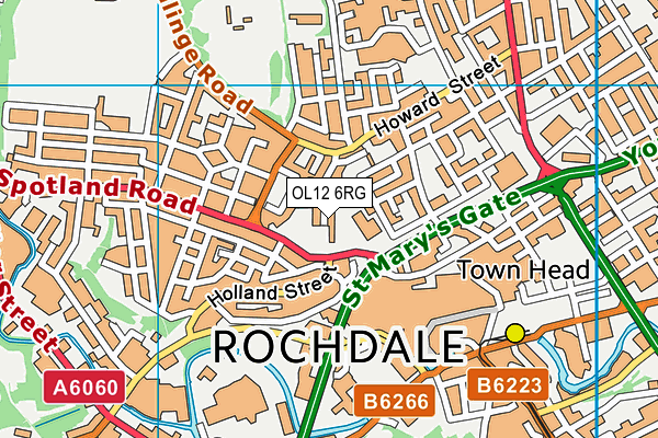OL12 6RG map - OS VectorMap District (Ordnance Survey) OL12 6RG map - OS VectorMap District (Ordnance Survey)