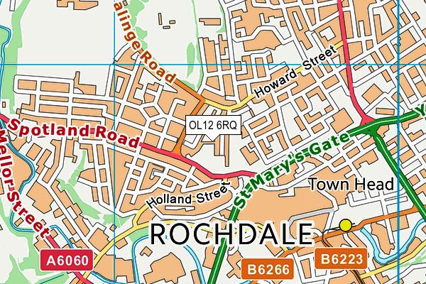 OL12 6RQ map - OS VectorMap District (Ordnance Survey) OL12 6RQ map - OS VectorMap District (Ordnance Survey)