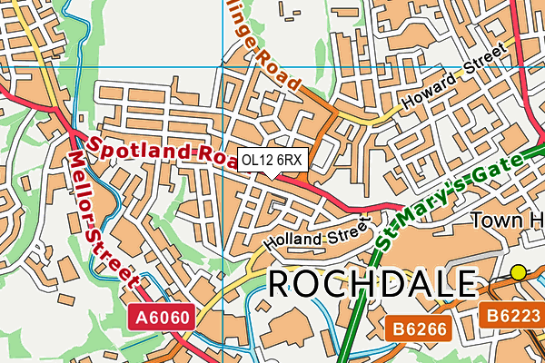 OL12 6RX map - OS VectorMap District (Ordnance Survey) OL12 6RX map - OS VectorMap District (Ordnance Survey)