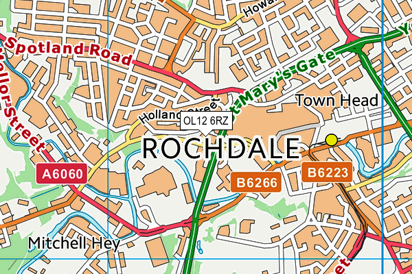 OL12 6RZ map - OS VectorMap District (Ordnance Survey) OL12 6RZ map - OS VectorMap District (Ordnance Survey)