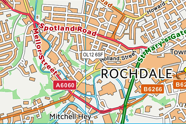 OL12 6SF map - OS VectorMap District (Ordnance Survey) OL12 6SF map - OS VectorMap District (Ordnance Survey)