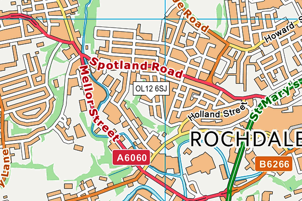 OL12 6SJ map - OS VectorMap District (Ordnance Survey) OL12 6SJ map - OS VectorMap District (Ordnance Survey)