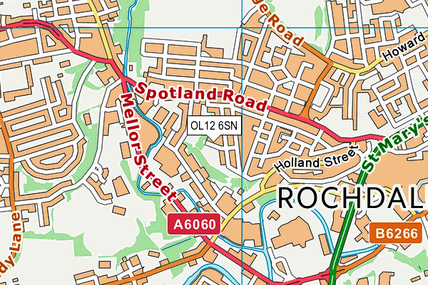 OL12 6SN map - OS VectorMap District (Ordnance Survey) OL12 6SN map - OS VectorMap District (Ordnance Survey)
