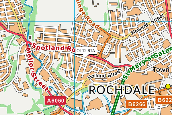 OL12 6TA map - OS VectorMap District (Ordnance Survey) OL12 6TA map - OS VectorMap District (Ordnance Survey)