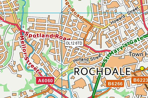 OL12 6TD map - OS VectorMap District (Ordnance Survey) OL12 6TD map - OS VectorMap District (Ordnance Survey)