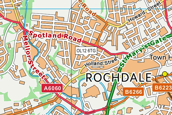 OL12 6TG map - OS VectorMap District (Ordnance Survey) OL12 6TG map - OS VectorMap District (Ordnance Survey)