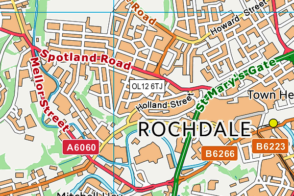 OL12 6TJ map - OS VectorMap District (Ordnance Survey) OL12 6TJ map - OS VectorMap District (Ordnance Survey)