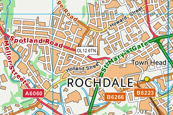 OL12 6TN map - OS VectorMap District (Ordnance Survey) OL12 6TN map - OS VectorMap District (Ordnance Survey)