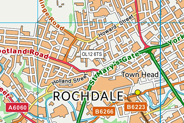 OL12 6TS map - OS VectorMap District (Ordnance Survey) OL12 6TS map - OS VectorMap District (Ordnance Survey)