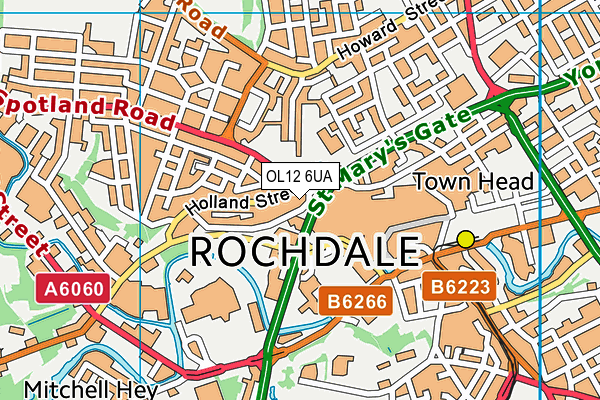 OL12 6UA map - OS VectorMap District (Ordnance Survey) OL12 6UA map - OS VectorMap District (Ordnance Survey)