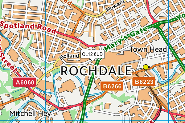 OL12 6UD map - OS VectorMap District (Ordnance Survey) OL12 6UD map - OS VectorMap District (Ordnance Survey)