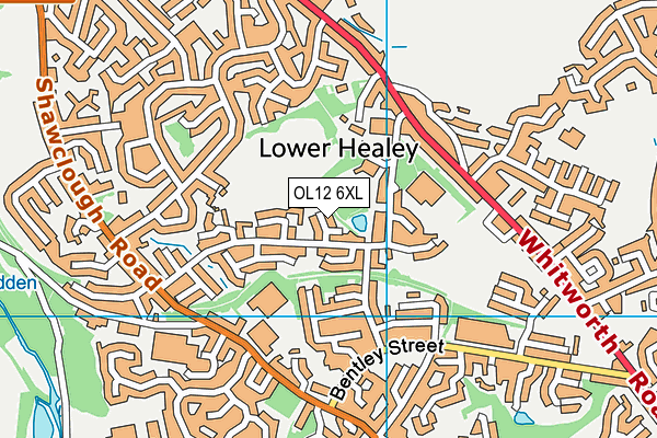 OL12 6XL map - OS VectorMap District (Ordnance Survey) OL12 6XL map - OS VectorMap District (Ordnance Survey)