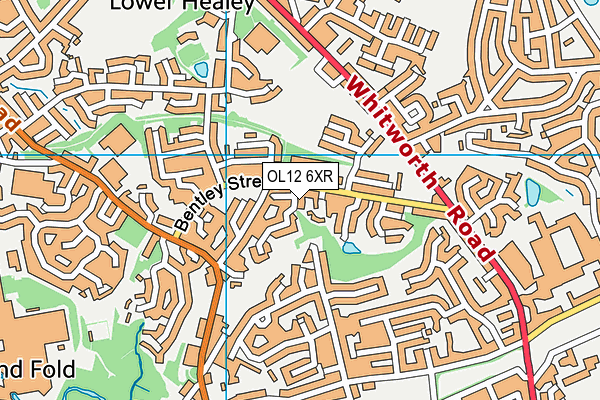 OL12 6XR map - OS VectorMap District (Ordnance Survey) OL12 6XR map - OS VectorMap District (Ordnance Survey)