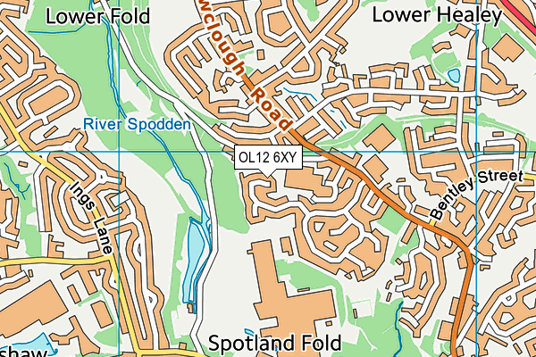 OL12 6XY map - OS VectorMap District (Ordnance Survey) OL12 6XY map - OS VectorMap District (Ordnance Survey)
