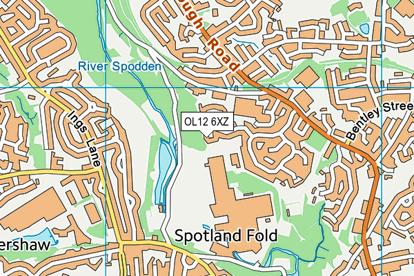 OL12 6XZ map - OS VectorMap District (Ordnance Survey) OL12 6XZ map - OS VectorMap District (Ordnance Survey)