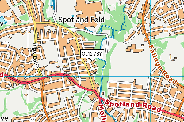 OL12 7BY map - OS VectorMap District (Ordnance Survey) OL12 7BY map - OS VectorMap District (Ordnance Survey)
