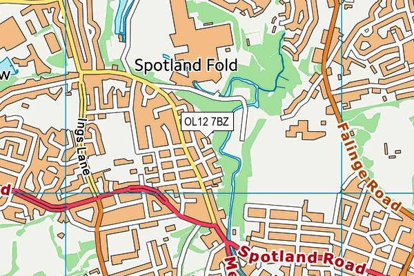 OL12 7BZ map - OS VectorMap District (Ordnance Survey) OL12 7BZ map - OS VectorMap District (Ordnance Survey)