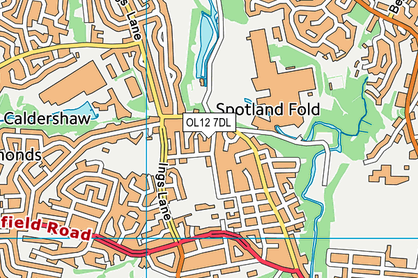 OL12 7DL map - OS VectorMap District (Ordnance Survey) OL12 7DL map - OS VectorMap District (Ordnance Survey)