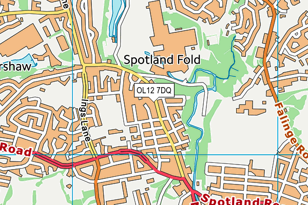OL12 7DQ map - OS VectorMap District (Ordnance Survey) OL12 7DQ map - OS VectorMap District (Ordnance Survey)