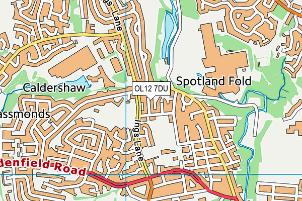 OL12 7DU map - OS VectorMap District (Ordnance Survey) OL12 7DU map - OS VectorMap District (Ordnance Survey)