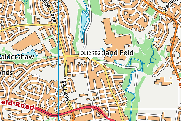 OL12 7EG map - OS VectorMap District (Ordnance Survey) OL12 7EG map - OS VectorMap District (Ordnance Survey)