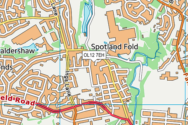 OL12 7EH map - OS VectorMap District (Ordnance Survey) OL12 7EH map - OS VectorMap District (Ordnance Survey)