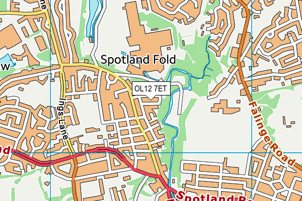 OL12 7ET map - OS VectorMap District (Ordnance Survey) OL12 7ET map - OS VectorMap District (Ordnance Survey)