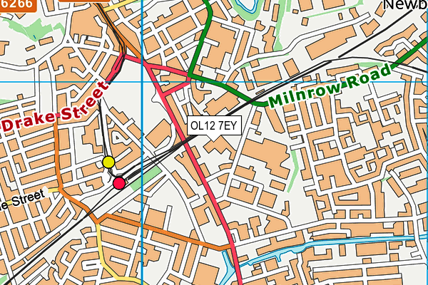 OL12 7EY map - OS VectorMap District (Ordnance Survey) OL12 7EY map - OS VectorMap District (Ordnance Survey)