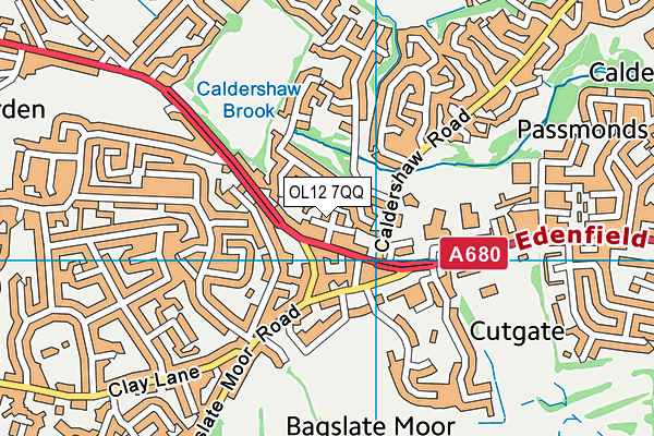 OL12 7QQ map - OS VectorMap District (Ordnance Survey) OL12 7QQ map - OS VectorMap District (Ordnance Survey)