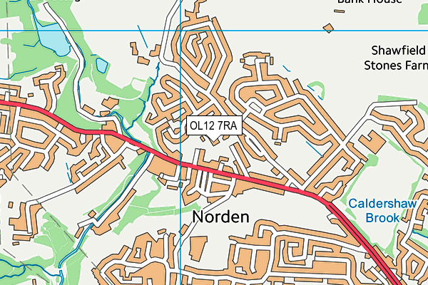 OL12 7RA map - OS VectorMap District (Ordnance Survey) OL12 7RA map - OS VectorMap District (Ordnance Survey)