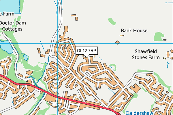 OL12 7RP map - OS VectorMap District (Ordnance Survey) OL12 7RP map - OS VectorMap District (Ordnance Survey)