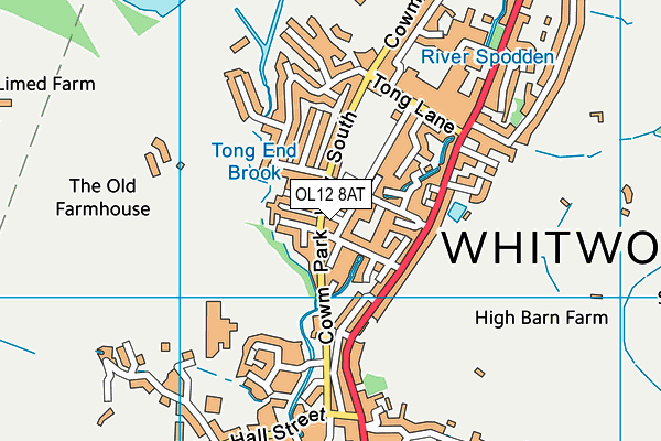 OL12 8AT map - OS VectorMap District (Ordnance Survey) OL12 8AT map - OS VectorMap District (Ordnance Survey)