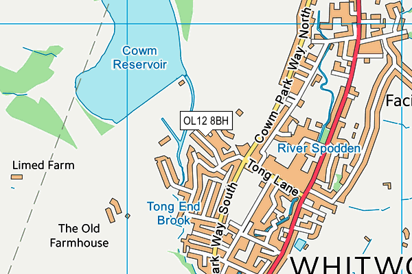 OL12 8BH map - OS VectorMap District (Ordnance Survey) OL12 8BH map - OS VectorMap District (Ordnance Survey)