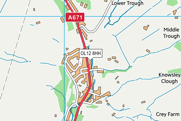OL12 8HH map - OS VectorMap District (Ordnance Survey) OL12 8HH map - OS VectorMap District (Ordnance Survey)