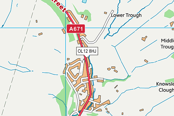 OL12 8HJ map - OS VectorMap District (Ordnance Survey) OL12 8HJ map - OS VectorMap District (Ordnance Survey)