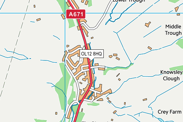 OL12 8HQ map - OS VectorMap District (Ordnance Survey) OL12 8HQ map - OS VectorMap District (Ordnance Survey)