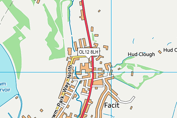 OL12 8LH map - OS VectorMap District (Ordnance Survey) OL12 8LH map - OS VectorMap District (Ordnance Survey)