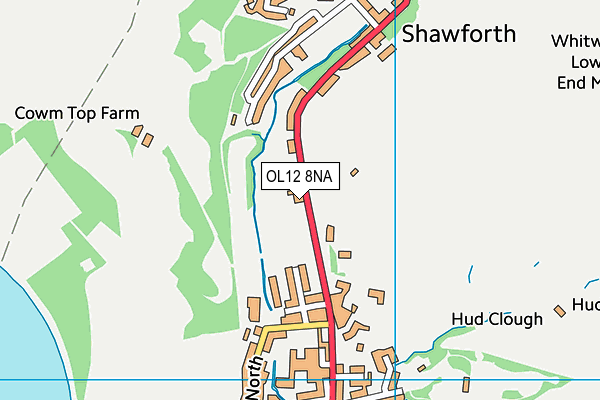 OL12 8NA map - OS VectorMap District (Ordnance Survey) OL12 8NA map - OS VectorMap District (Ordnance Survey)