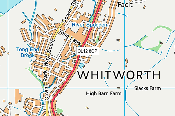 OL12 8QP map - OS VectorMap District (Ordnance Survey) OL12 8QP map - OS VectorMap District (Ordnance Survey)