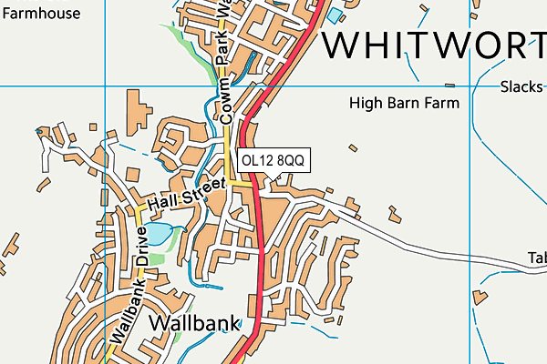 OL12 8QQ map - OS VectorMap District (Ordnance Survey) OL12 8QQ map - OS VectorMap District (Ordnance Survey)